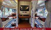 Cabin Bus VIET LAOS from Hanoi to Vientiane Laos